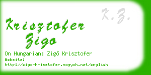 krisztofer zigo business card